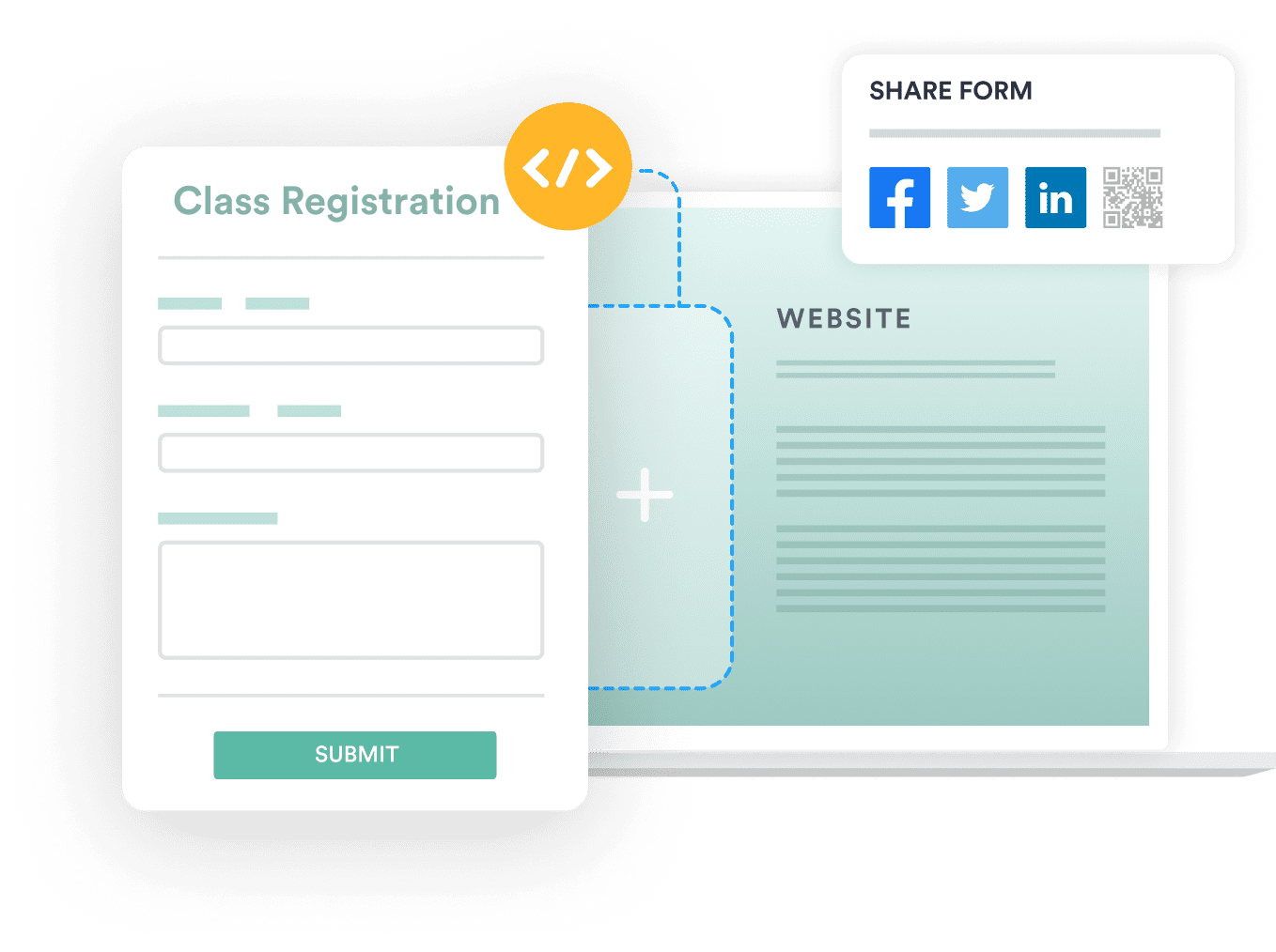 Share form or embed it to your website