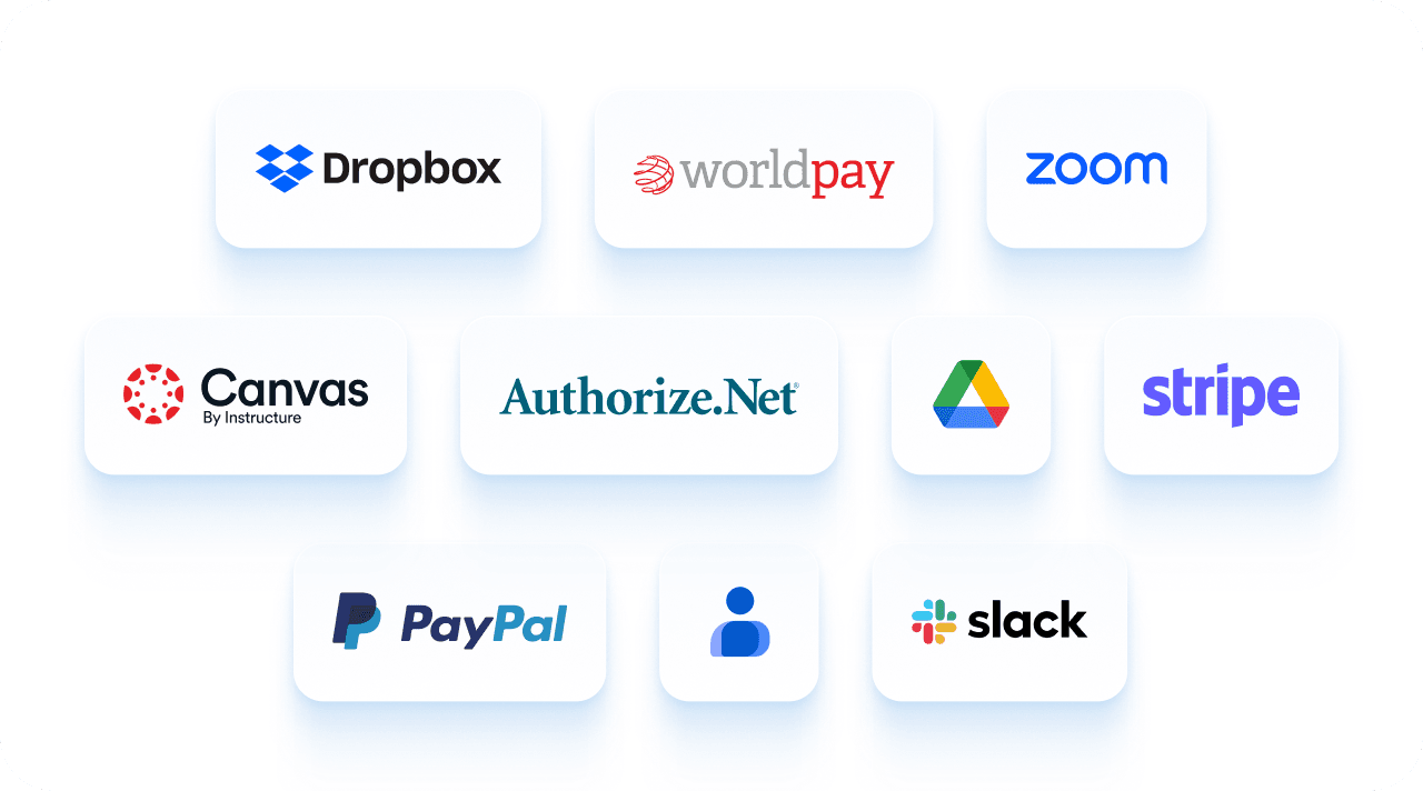 Jotform integrates with over 150 popular tools like Google Drive, Microsoft 365, and Zoom.