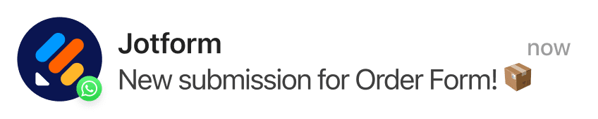 Notification from Jotform App