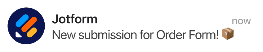 SMS notification from Jotform