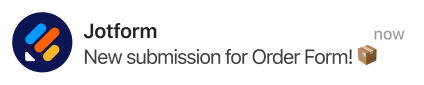 SMS notification from Jotform