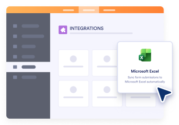 Choose Microsoft Excel in Integrations