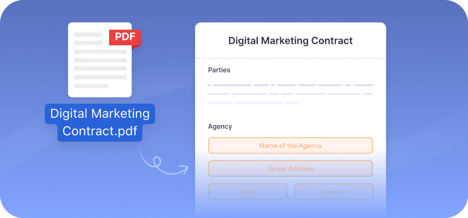 Convert an existing PDF into a fillable form