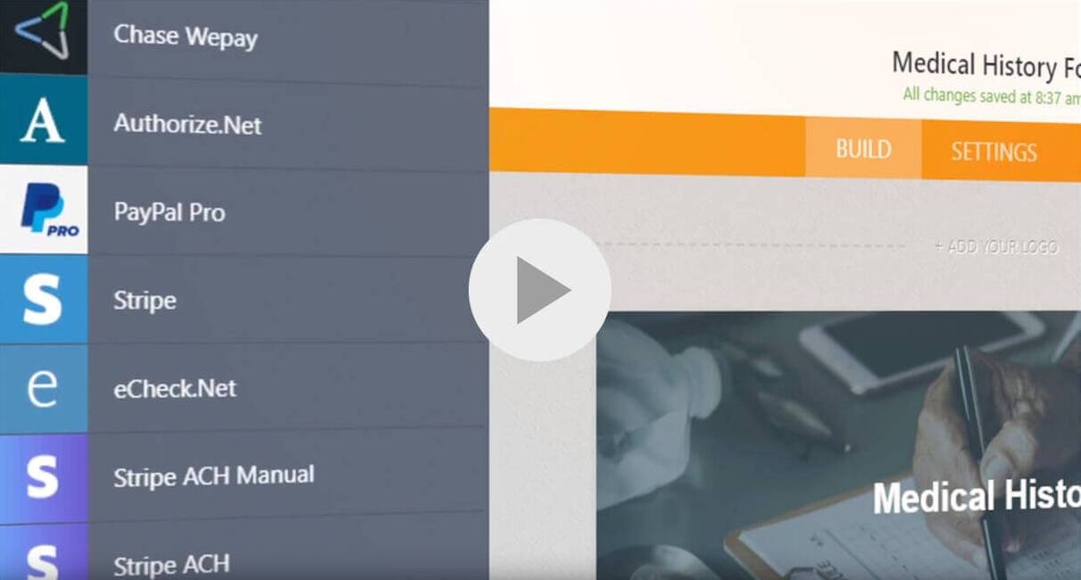 Youtube Video Popup about HIPAA Form Features