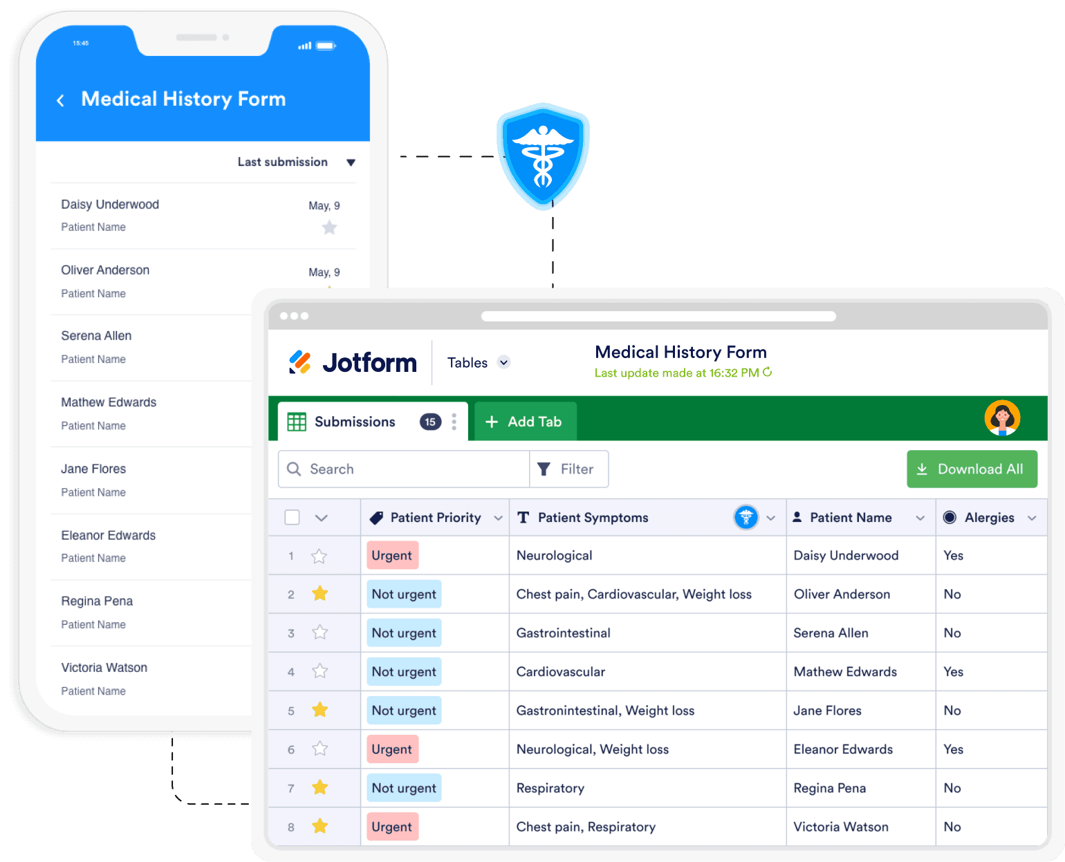 Secure Mobile Medical Data Collection