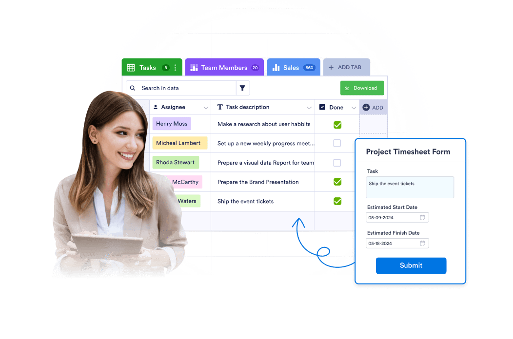 Built-in submission management