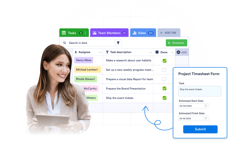 Built-in submission management