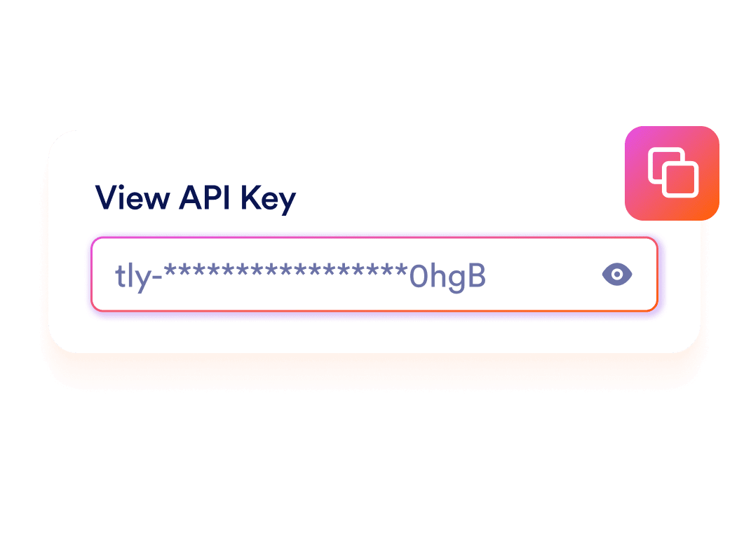 Copy your Tally API key