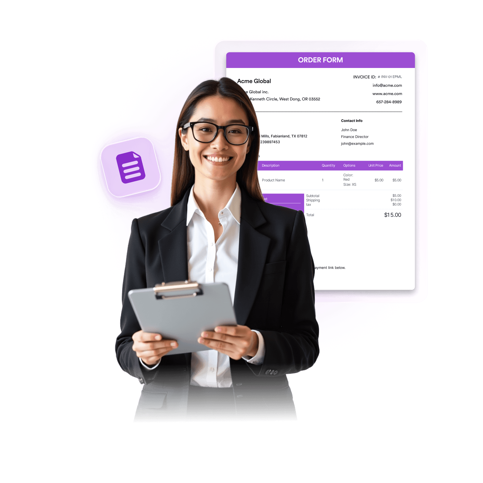Create PDFs from submissions