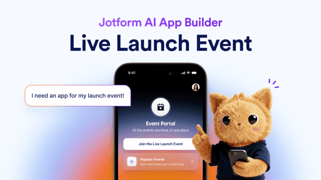 Live Launch Event: Jotform AI App Builder