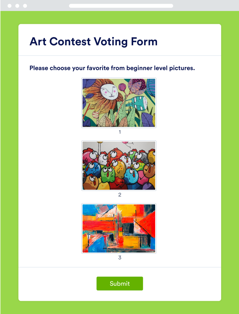 Art Contest Voting Form