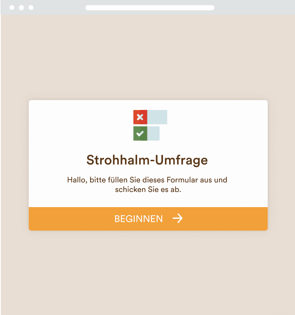 Strohhalm Umfrage