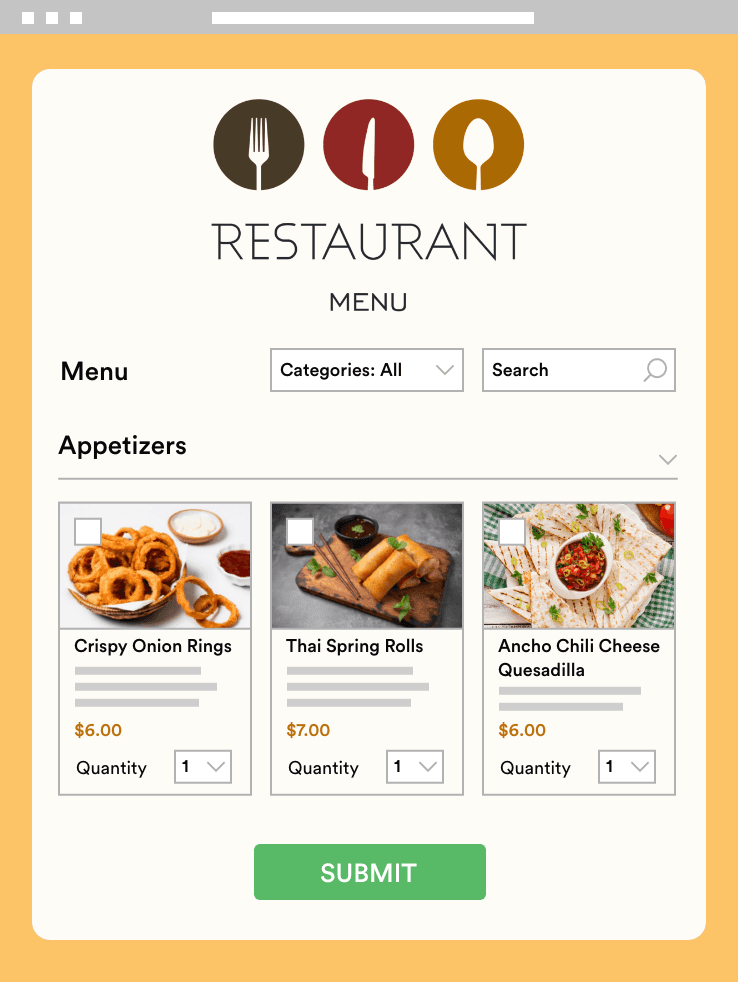 Restaurant Form