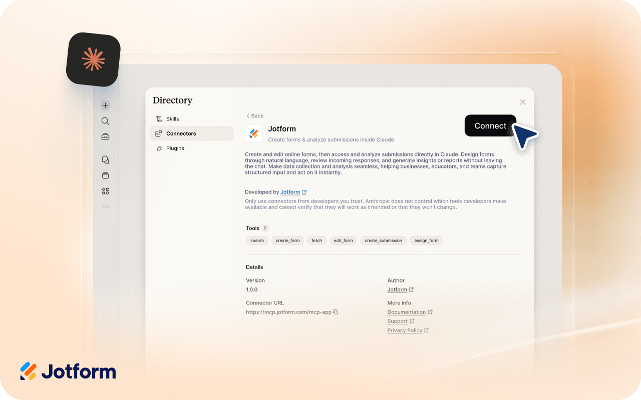 Use Jotform within Claude