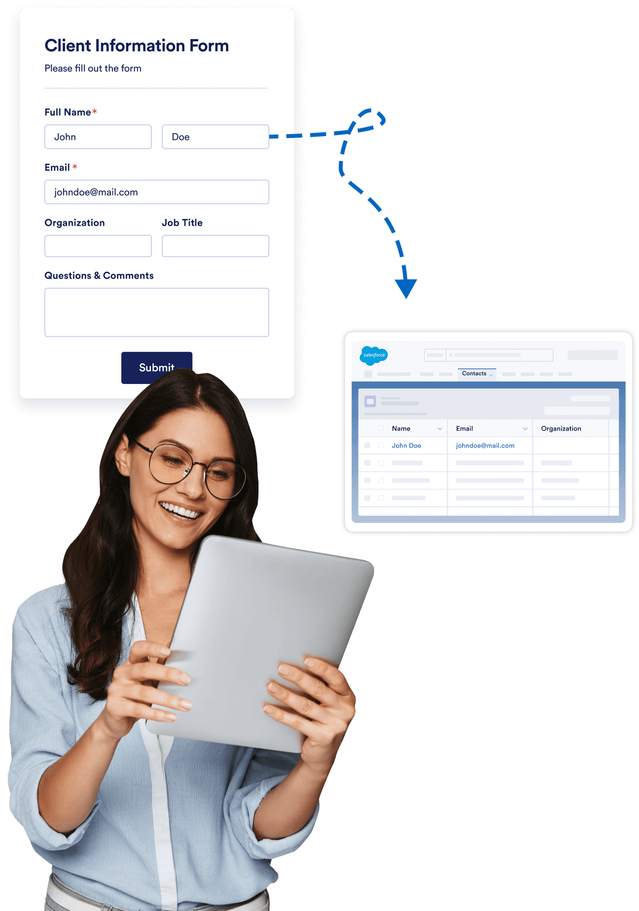 Send data to Salesforce