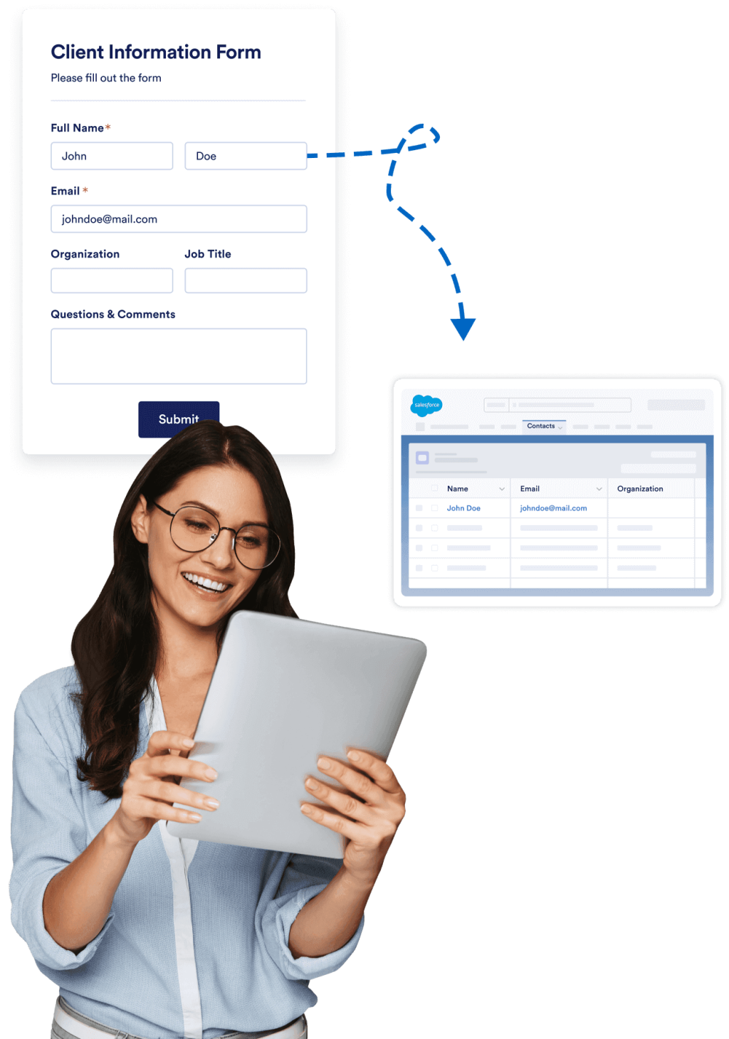 Send data to Salesforce