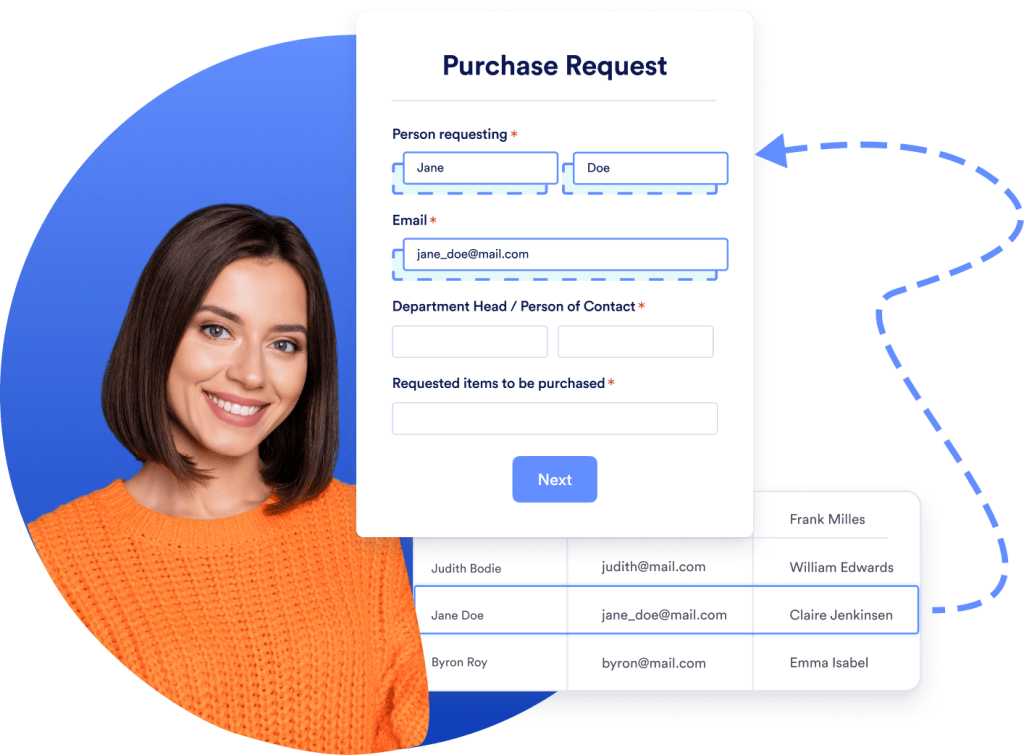 Send prefilled forms to leads and contacts