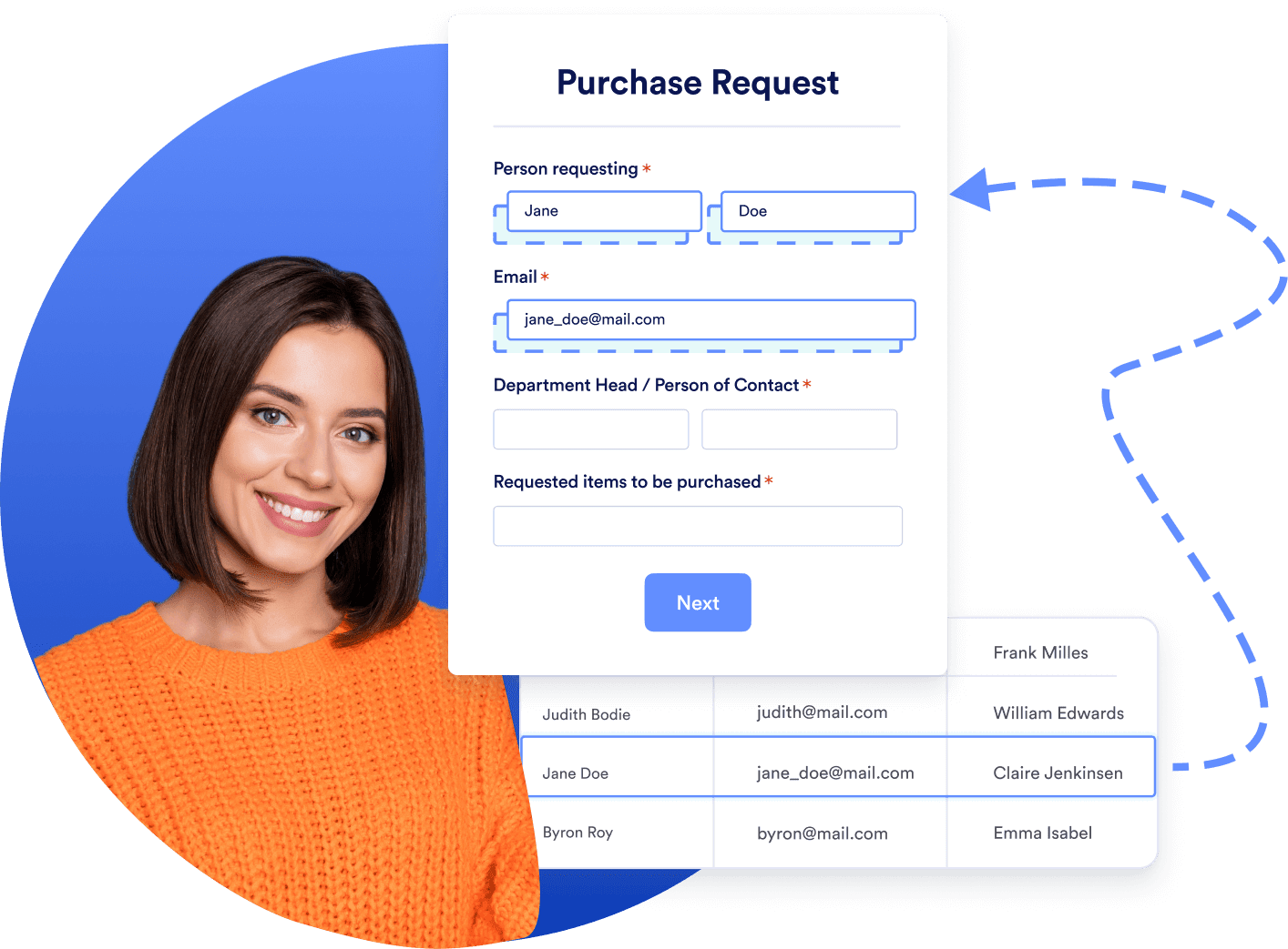Send prefilled forms to leads and contacts