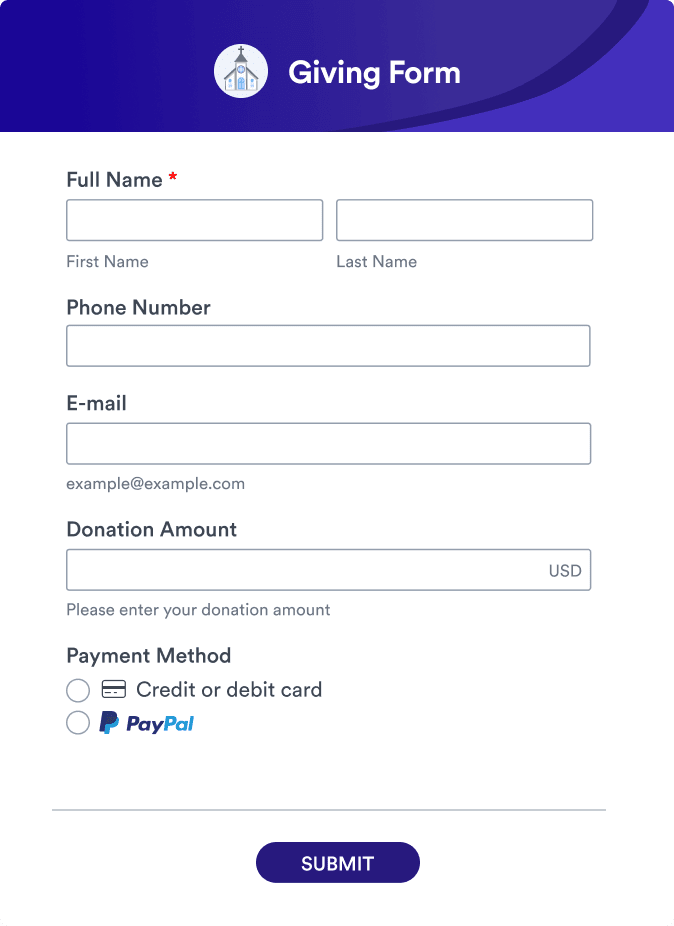Donation Forms Hero Template 1