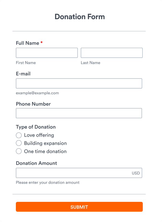 Donation Forms Hero Template 2