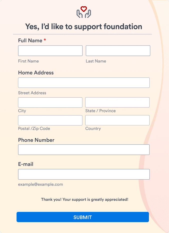 Donation Forms Hero Template 3