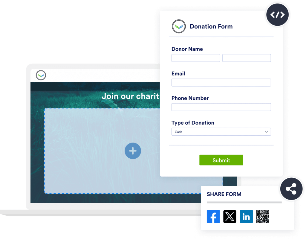 Share and embed your forms in seconds