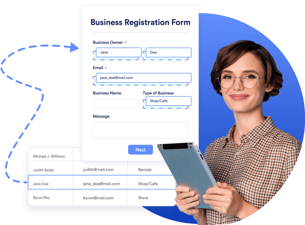 Send prefilled forms to leads and contacts