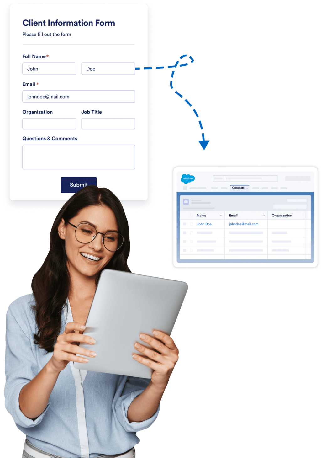 Send data to Salesforce
