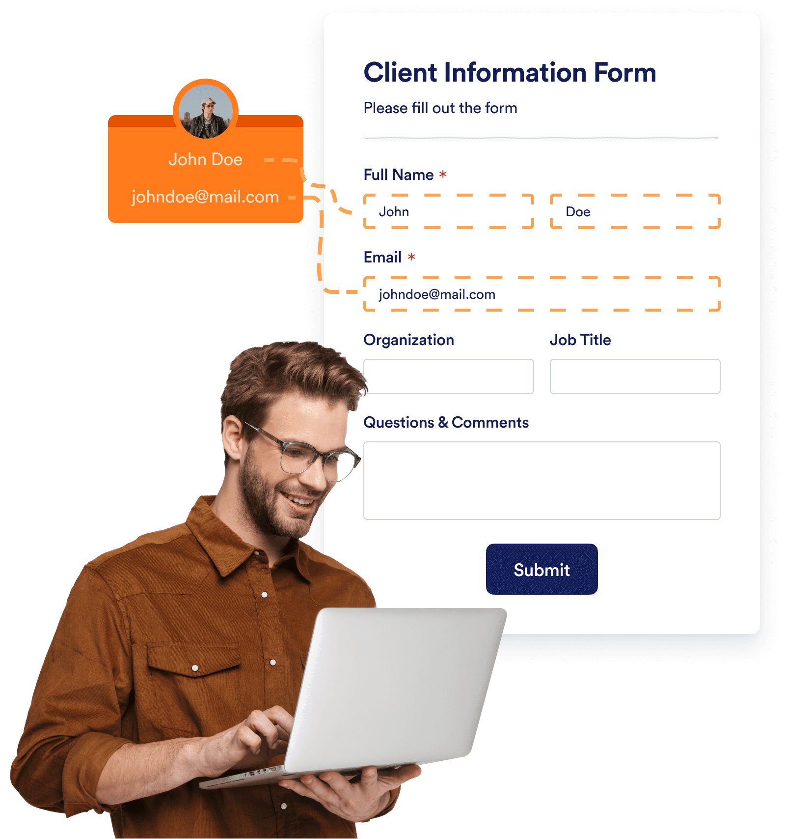 Share a prefilled form with your customers