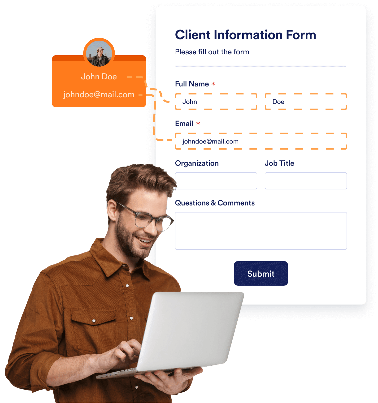 Share a prefilled form with your customers