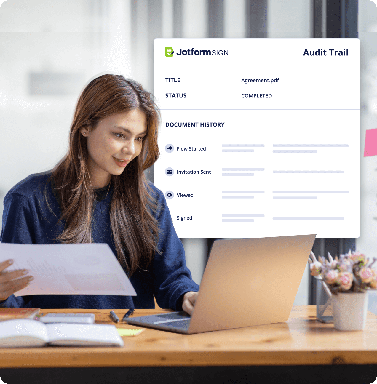 Monitor audit trails for every signature