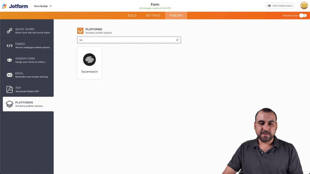 How to embed Squarespace forms with Jotform