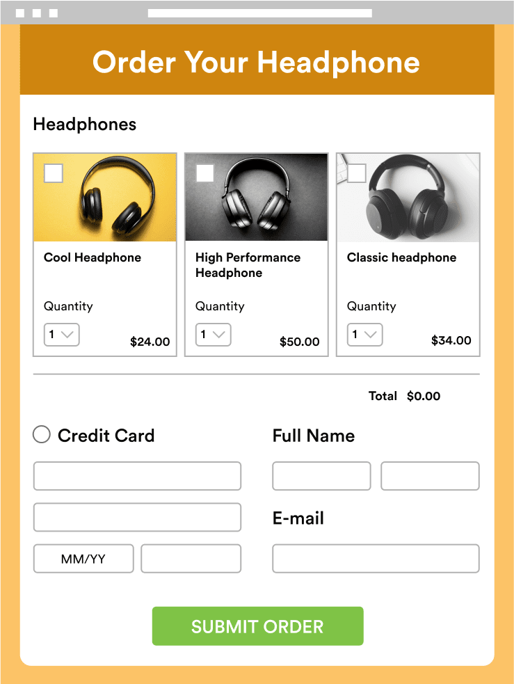 Headphone Order Form