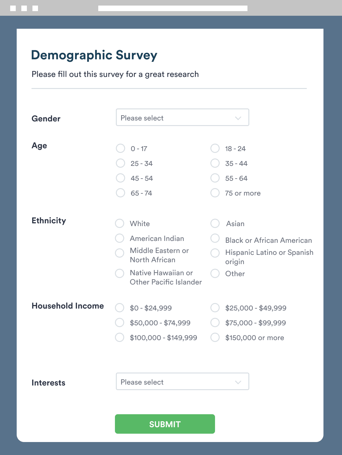 Demographic Survey