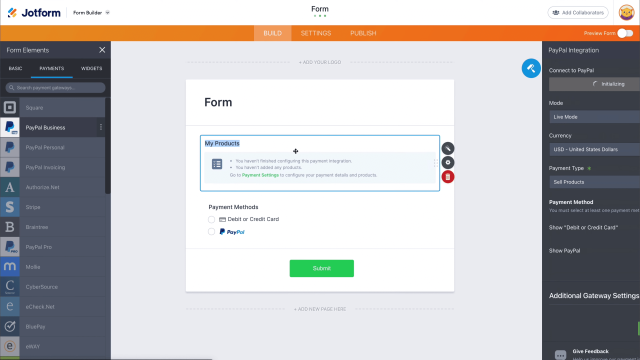 How to integrate Jotform with PayPal Commerce Platform