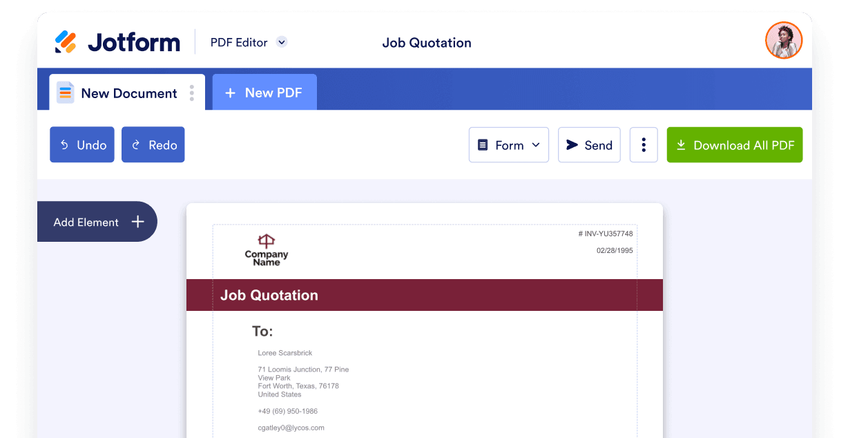 Jotform PDF Editor