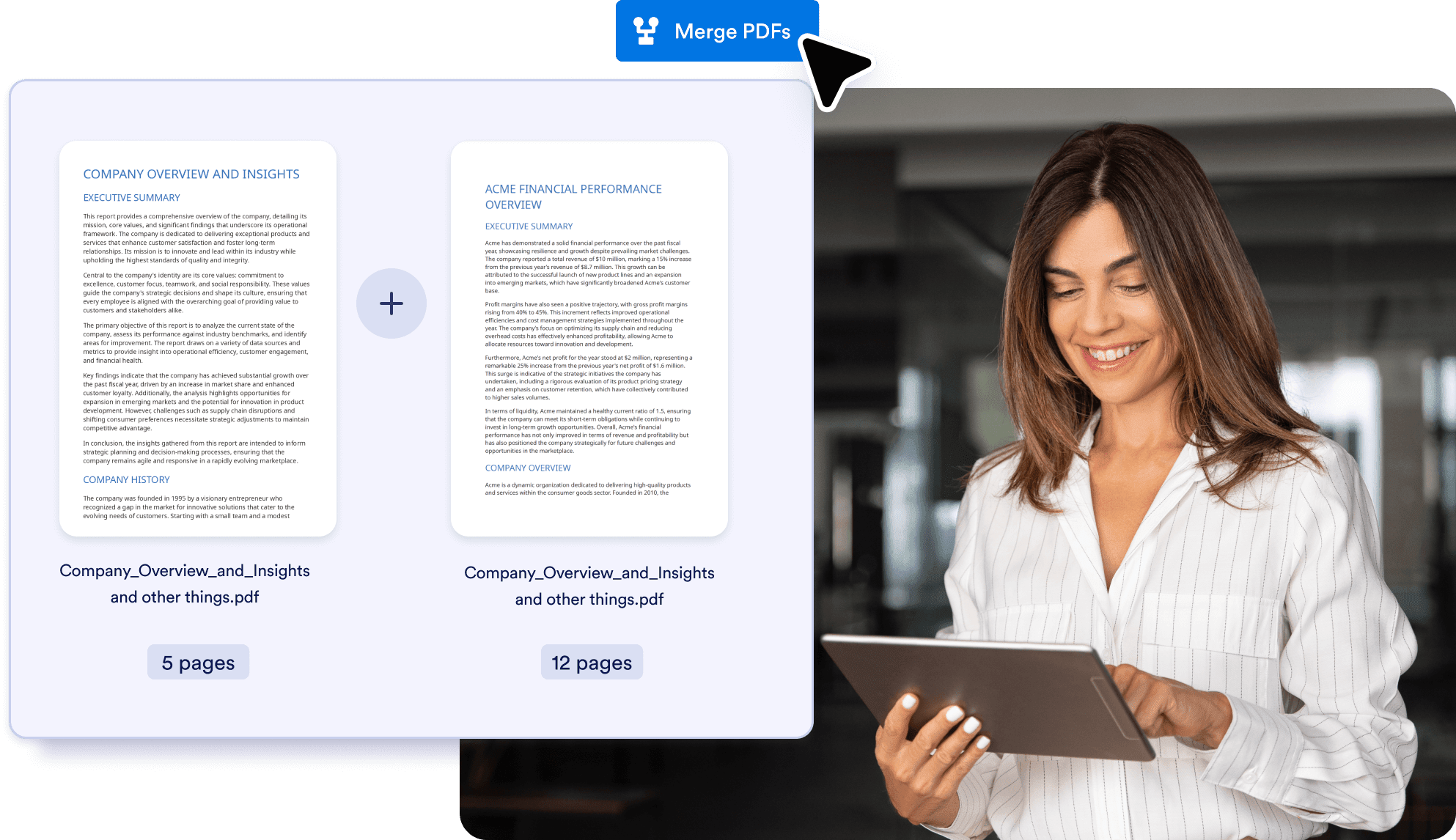 Combine PDFs into one file