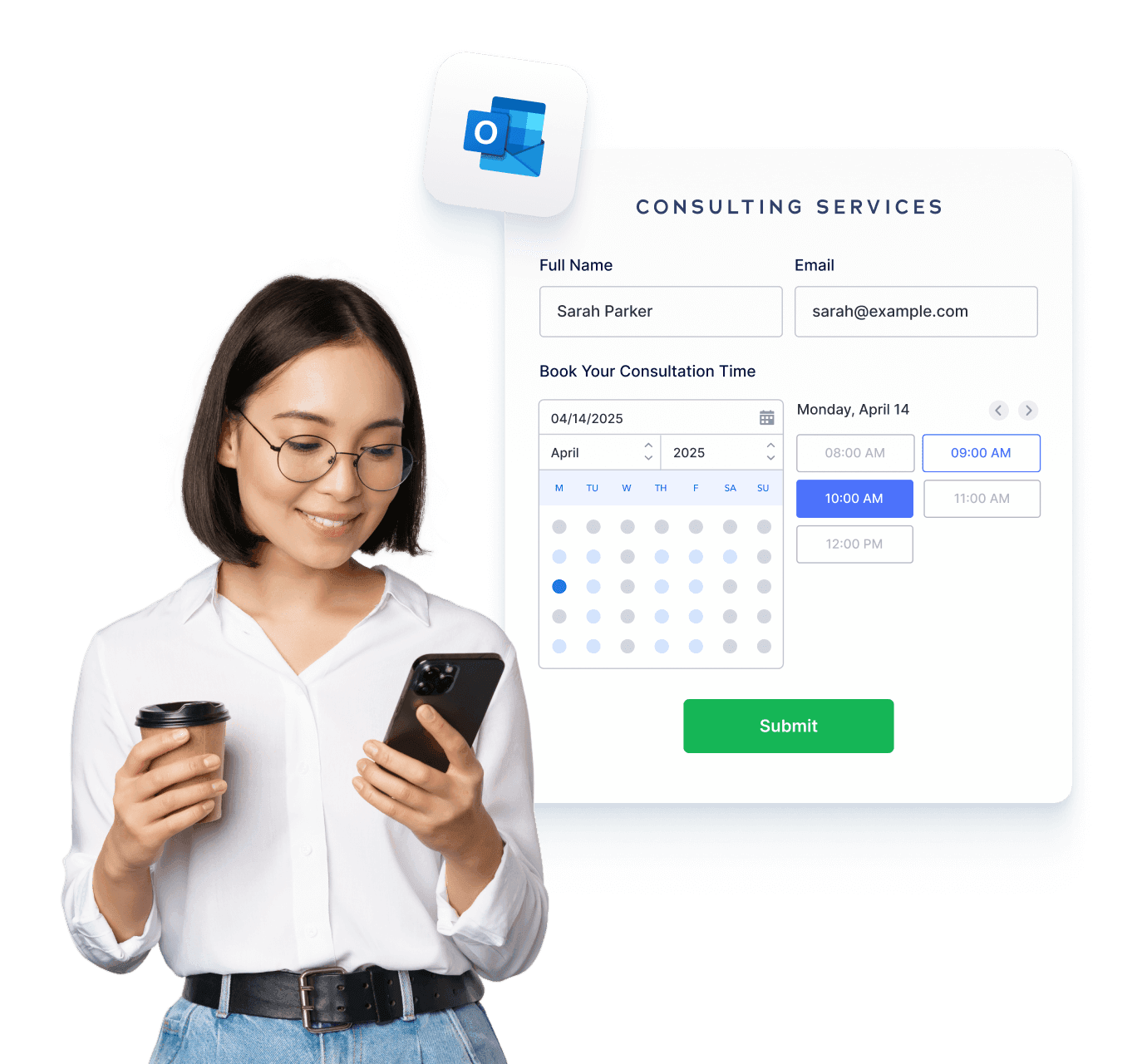 Sync your forms with Microsoft Outlook Calendar hero