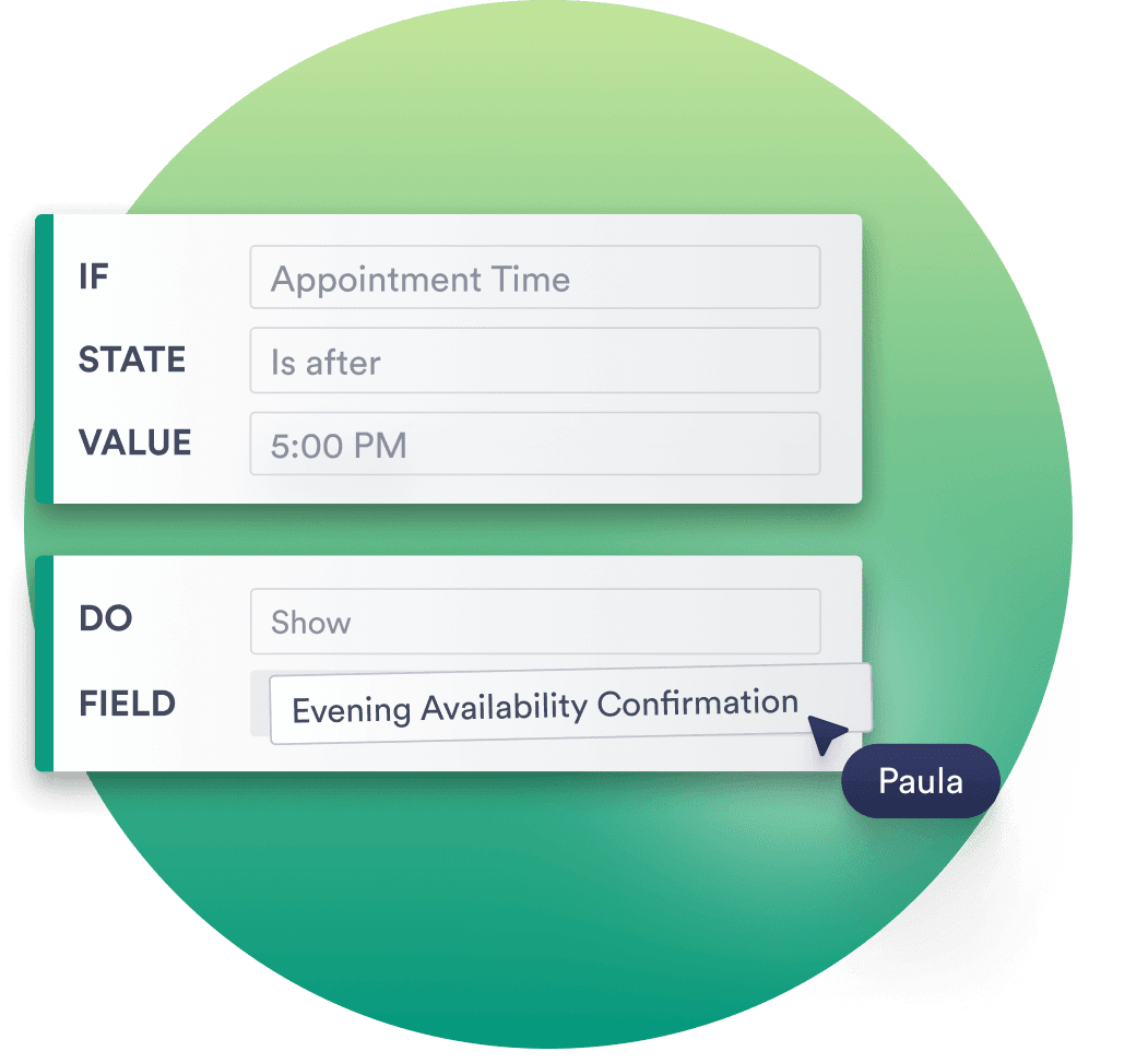 Customize forms based on date or selection