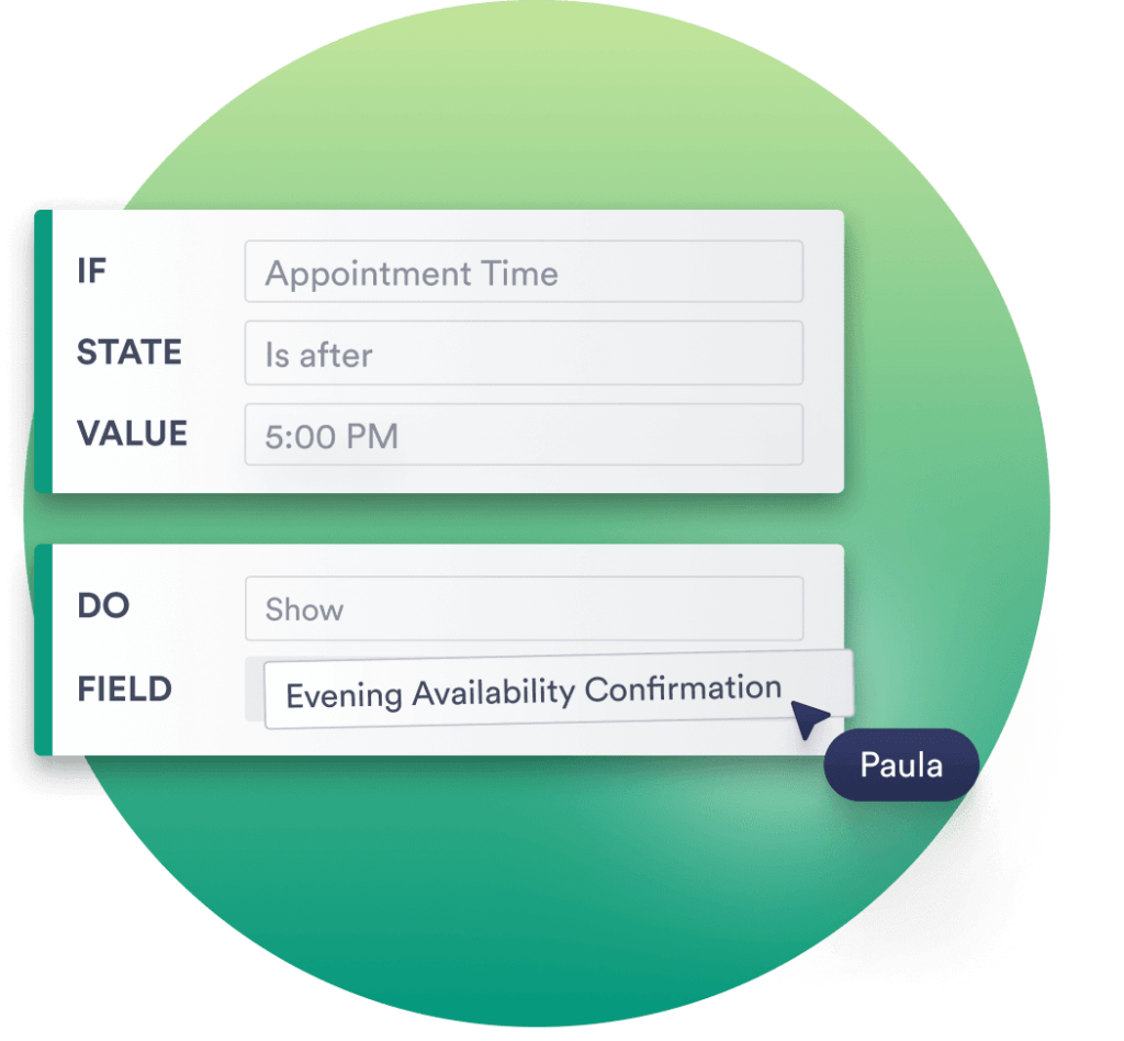 Customize forms based on date or selection