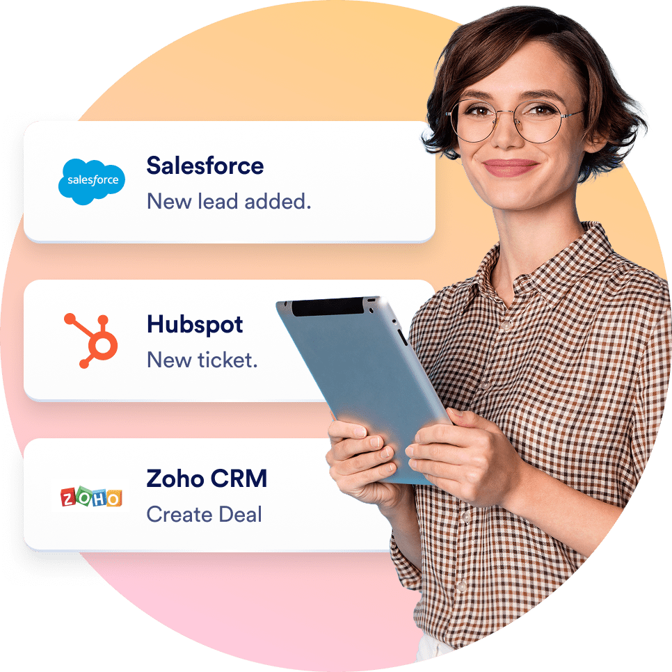 Trigger follow-up actions in CRM