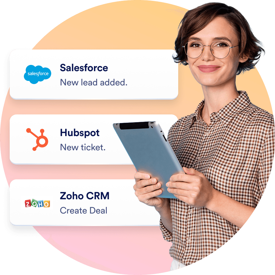 Trigger follow-up actions in CRM