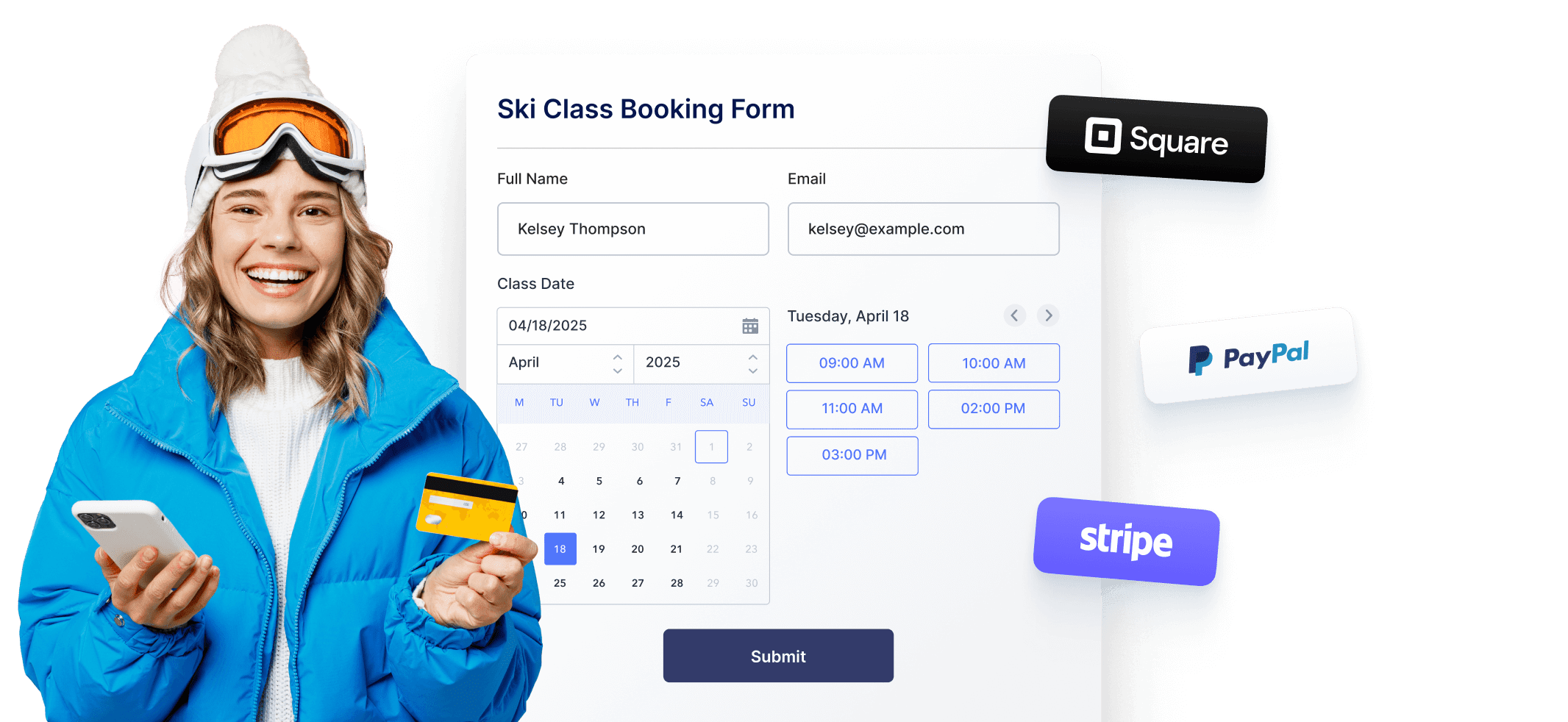 Collect payments with your appointment form