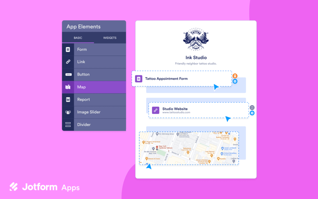 Dozens of app widgets