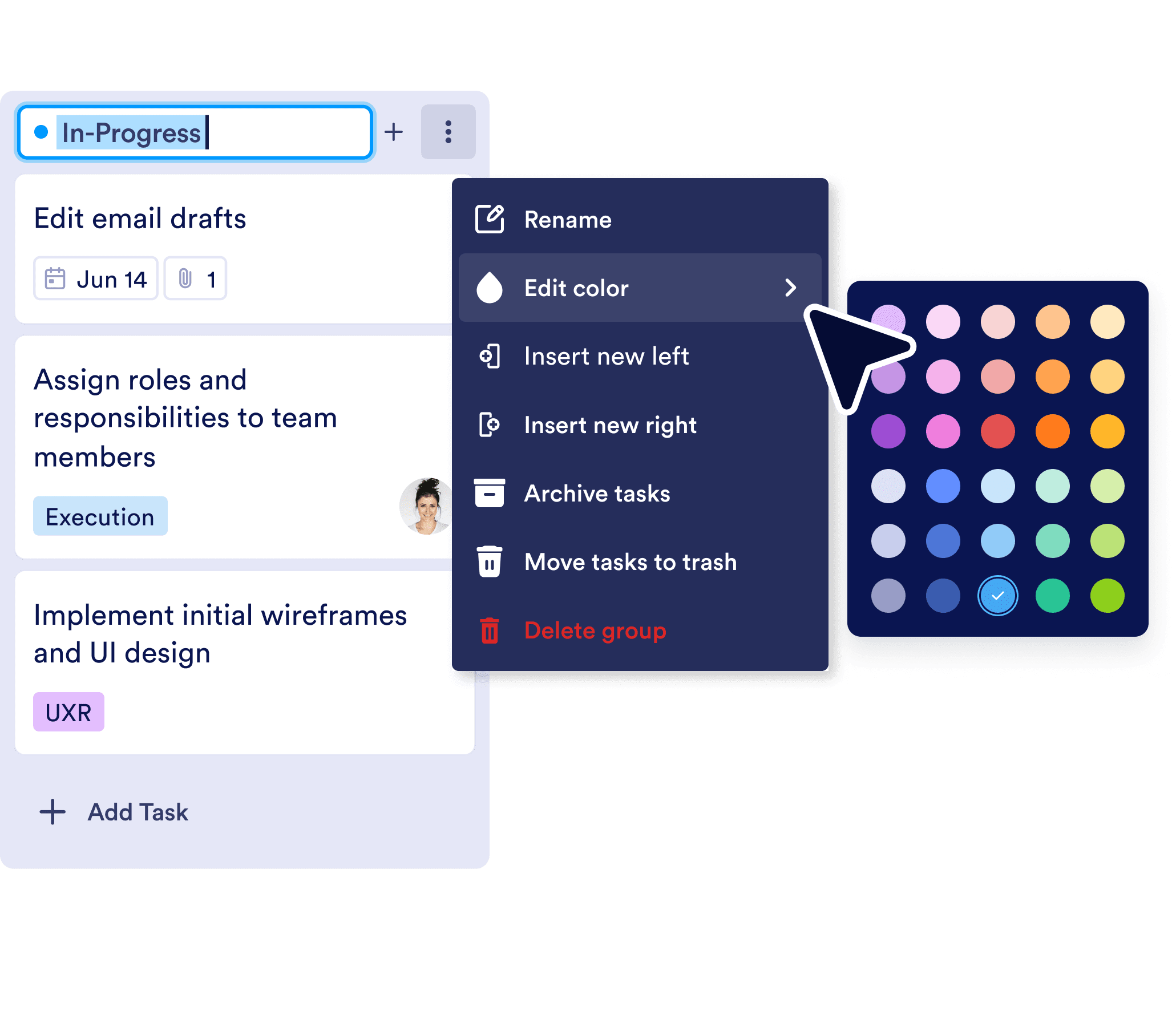 Editing board groups