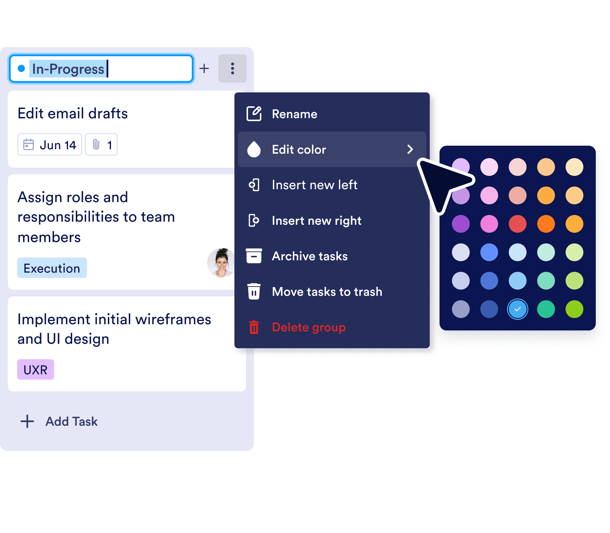 Editing board groups