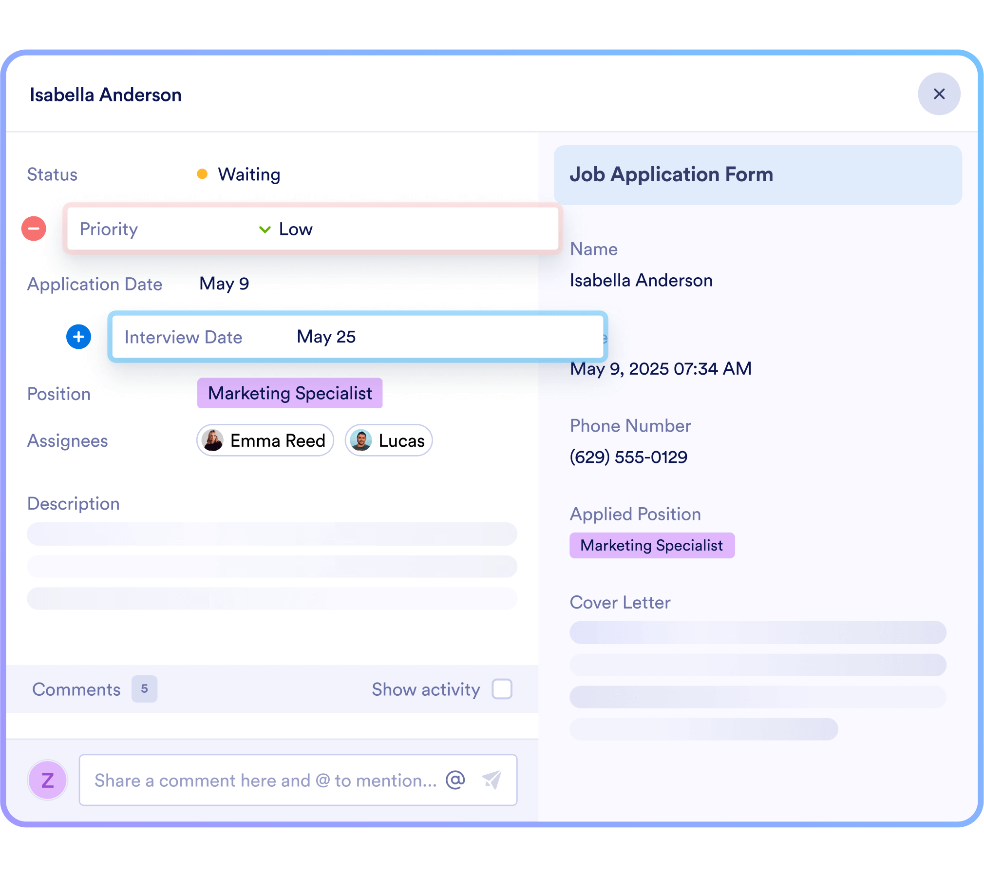 Customizing Task Layout