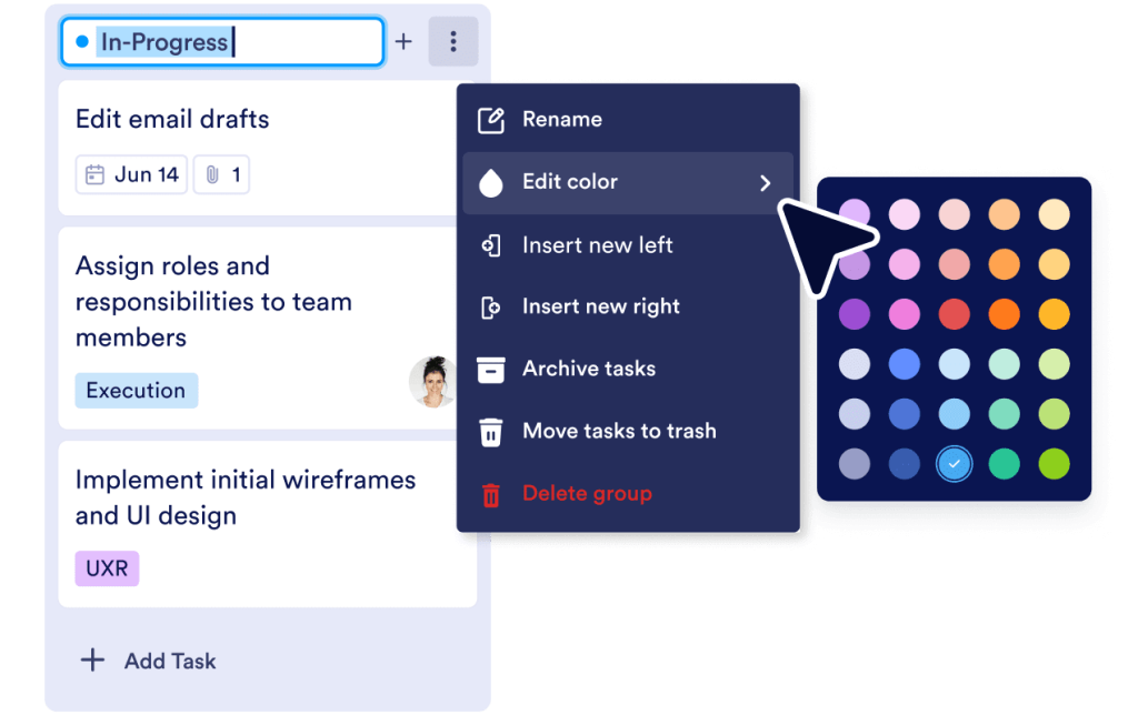 Customizable kanban boards