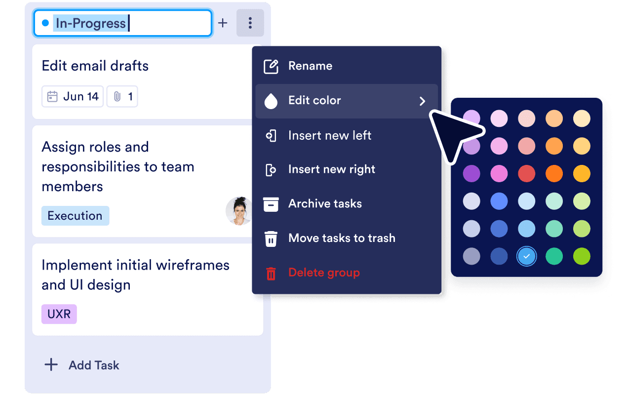 Customizable kanban boards