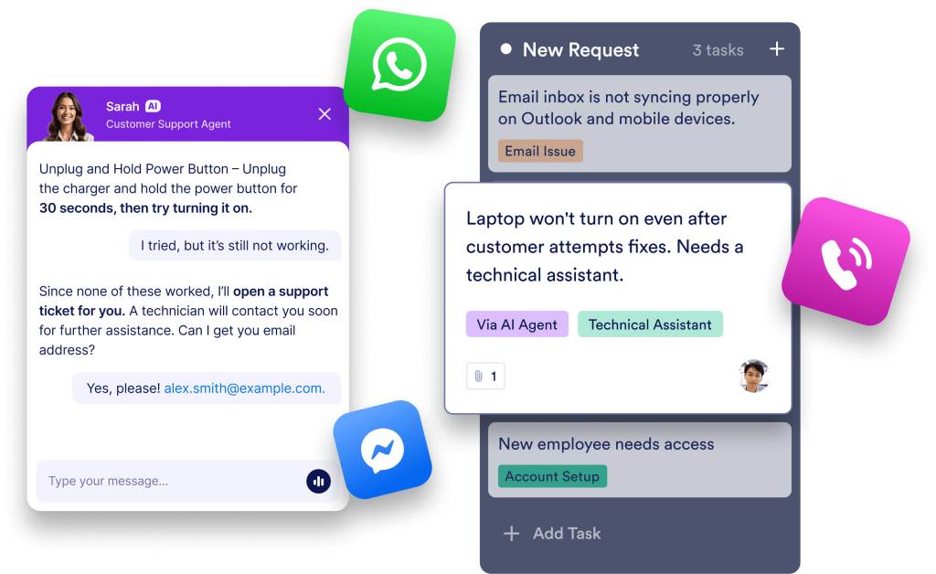 AI Agent conversations to Tasks